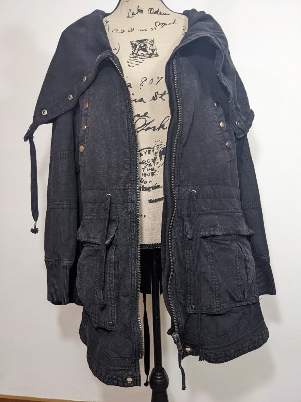 Free People We The Free Surplus Future Parka Jacket Black Size XL - Picture 12 of 16